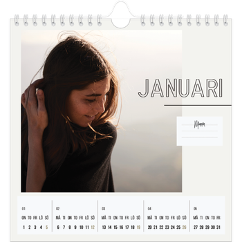 Fotokalender Kvadratisk — Notat till dig själv
