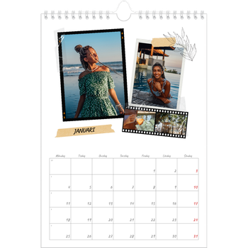 Fotokalender A4 Enkel — Scrapbook stil