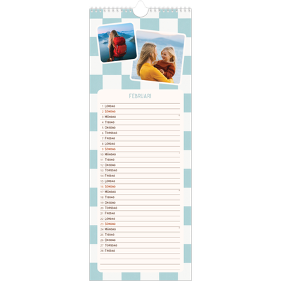 Fotokalender Smal  — Retro mönster [Februari]
