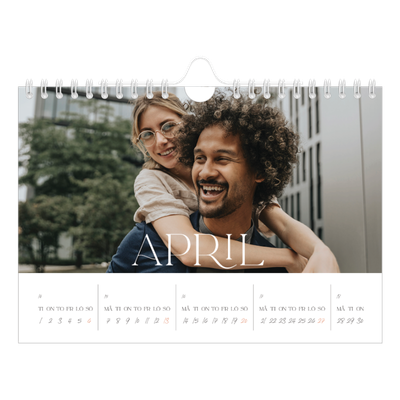 Fotokalender A5 Enkel — Stora bilder [April]