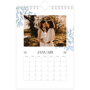 Fotokalender A5 Enkel — Elegant blommig