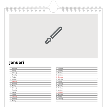 Fotokalender Kvadratisk — Designa din egna fotoprodukt