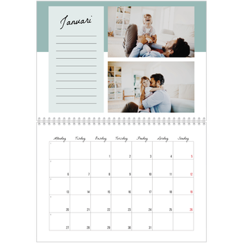 Fotokalender A3 Klassisk — Kalenderlista