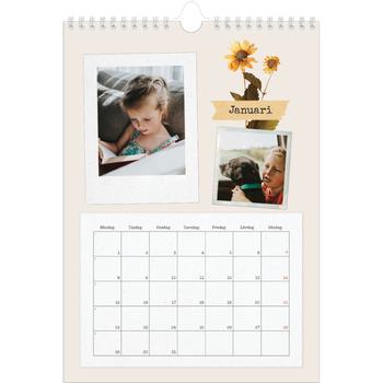 Fotokalender A4 Enkel — Retro scrapbooking