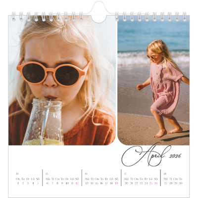 Årskalender kvadratisk — Ögonblicksbilder och skrift [April]