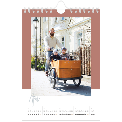 Fotokalender A5 Enkel — Kalender i naturfärger [April]