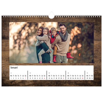 Fotokalender A3 Enkel — Paneler i trä