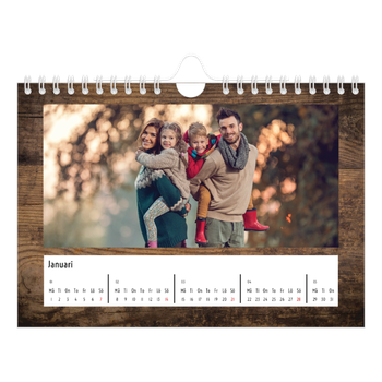 Fotokalender A5 Enkel — Paneler i trä