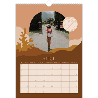 A3 Årskalender — Neutrala berg [April]