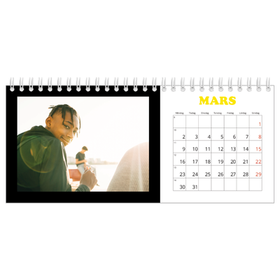 Skrivbordskalendrar — Rolig typografi [Mars]