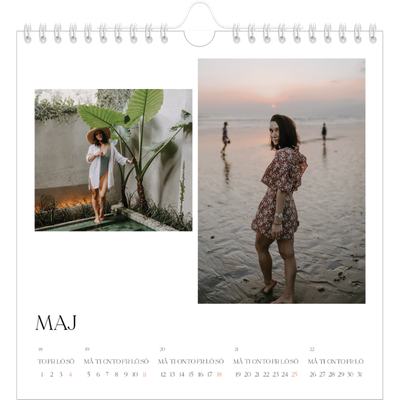 Årskalender kvadratisk — Surfing i solnedgången [omslag]