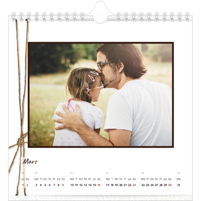 Årskalender kvadratisk — Blompapper [Mars]