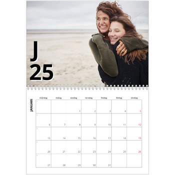 Fotokalender A3 Klassisk — Bokstäver och tal