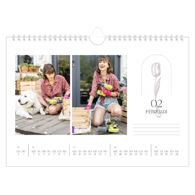 Fotokalender A4 Enkel — Enkel botanisk [Februari]