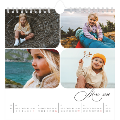 Årskalender kvadratisk — Ögonblicksbilder och skrift [Mars]