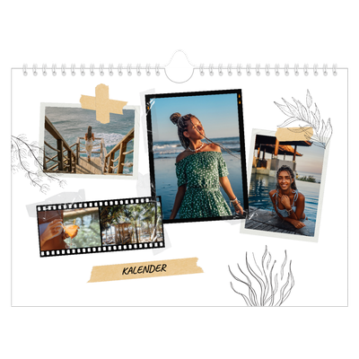 Fotokalender A4 Enkel — Scrapbook stil [omslag]