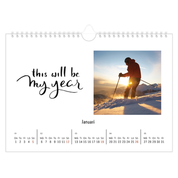 Fotokalender A4 Enkel — Citat