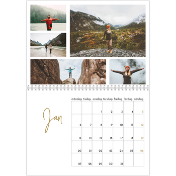 Fotokalender A3 Klassisk — Handskriven månad