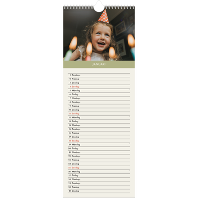 Fotokalender Smal  — Pastellkapitel [Januari]