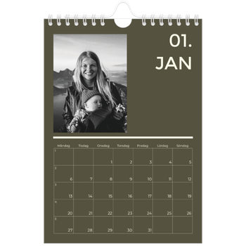 Fotokalender A5 Enkel — Modern och djärv