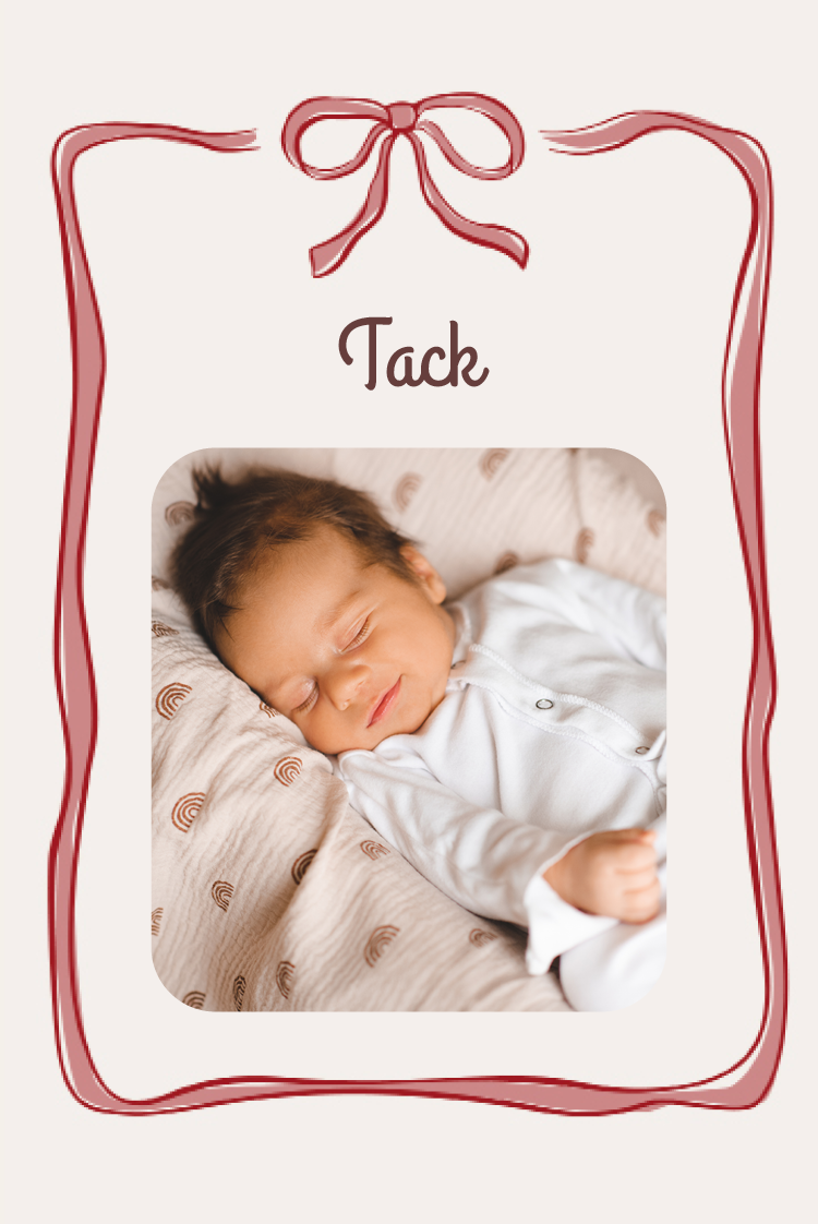 Tack — Inslagen i rosetter