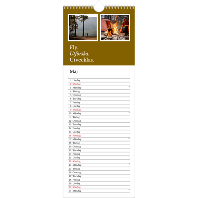 Fotokalender Smal  — Redaktionell Jord [Maj]