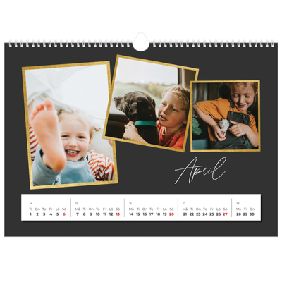 Fotokalender A3 Enkel — Goda minnen [April]