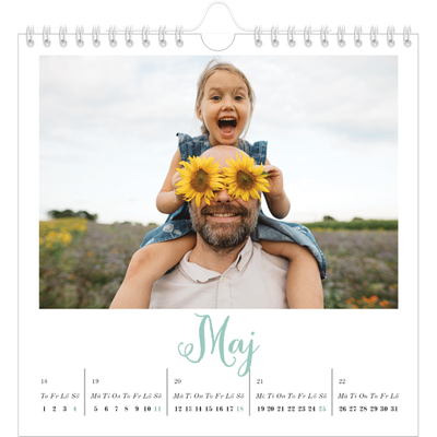 Årskalender kvadratisk — Hej världen [Maj]