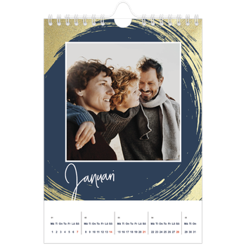 Fotokalender A5 Enkel — Gyllene penseldrag
