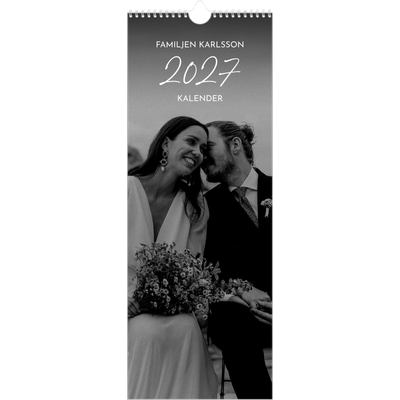 Fotokalender Smal  — Elegant skrift [omslag]