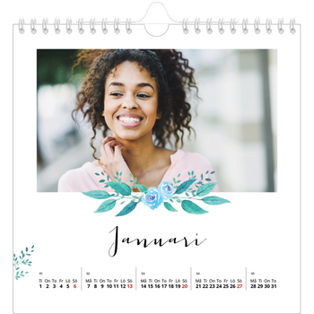 Fotokalender Kvadratisk — Illustrationer av blommor
