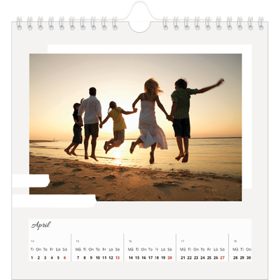 Årskalender kvadratisk — Pastell färger [April]