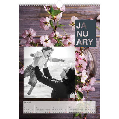 A3 Årskalender — Månadsfält [Januari]