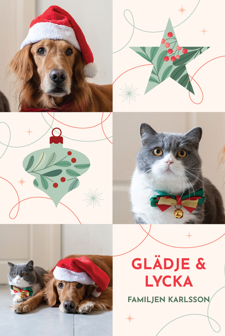 Fotokort — Festliga former - beige