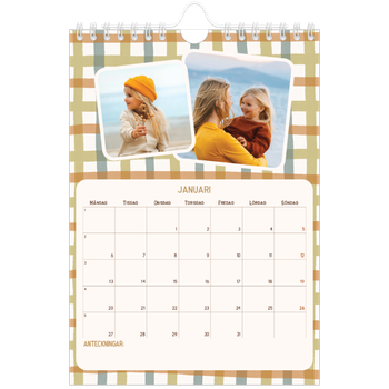 Fotokalender A5 Enkel — Retro mönster