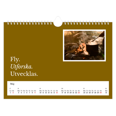 Fotokalender A4 Enkel — Redaktionell Jord [Maj]