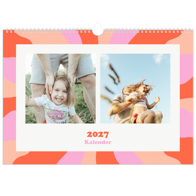 Fotokalender A3 Enkel — Färgglada mönster [omslag]