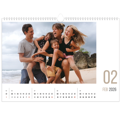 Fotokalender A3 Enkel — Antal månader [Februari]
