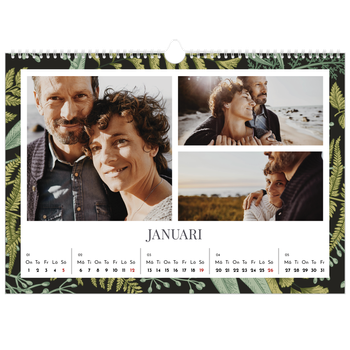 Fotokalender A3 Enkel — Blommande bakgrunder