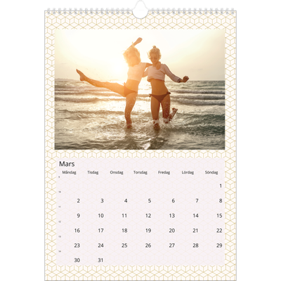 A3 Årskalender — Geometrisk [Mars]