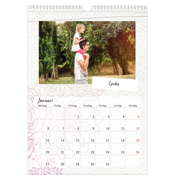 Fotokalender A3 Enkel — Blompapper
