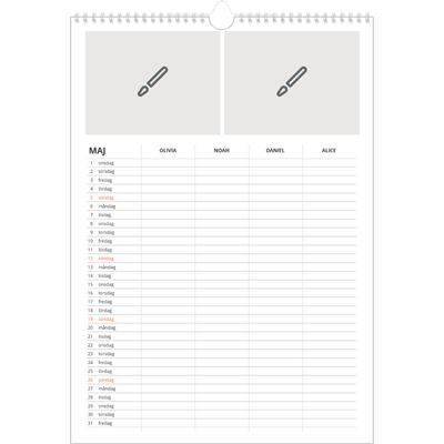 A3 Familjeplanerare — Designa själv - Familj på 4 [omslag]