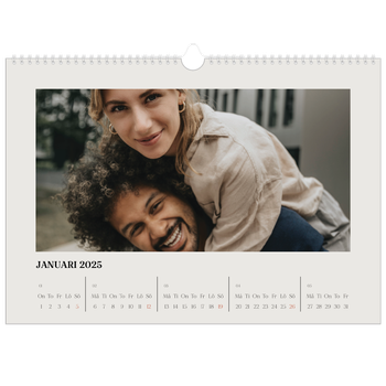 Fotokalender A3 Enkel — Simpel och modernt