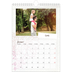 Fotokalender A4 Enkel (20 x 30 cm) — Blompapper [Januari]