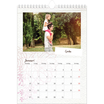 Fotokalender A4 Enkel — Blompapper