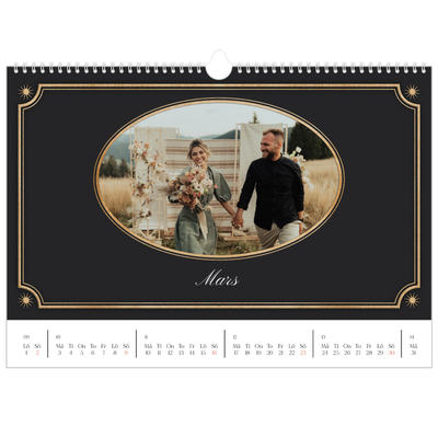 Fotokalender A3 Enkel — Klassisk vintage [Mars]