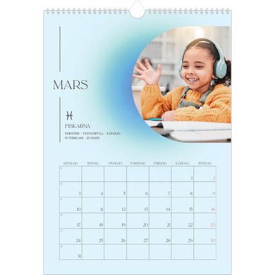 A3 Årskalender — Stjärnteckens färger [Mars]