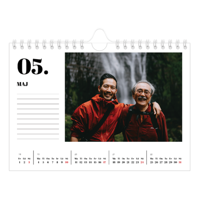 Fotokalender A5 Enkel — Serif och ögonblick [omslag]