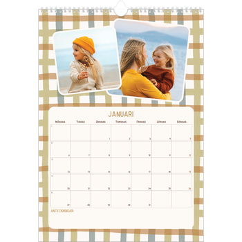Fotokalender A3 Enkel — Retro mönster