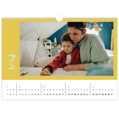Fotokalender A3 Enkel — Färgglad kalender [omslag]